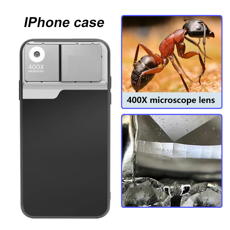 Photography With Iphone 15 - 400X Magnification Microscope Phone Case for