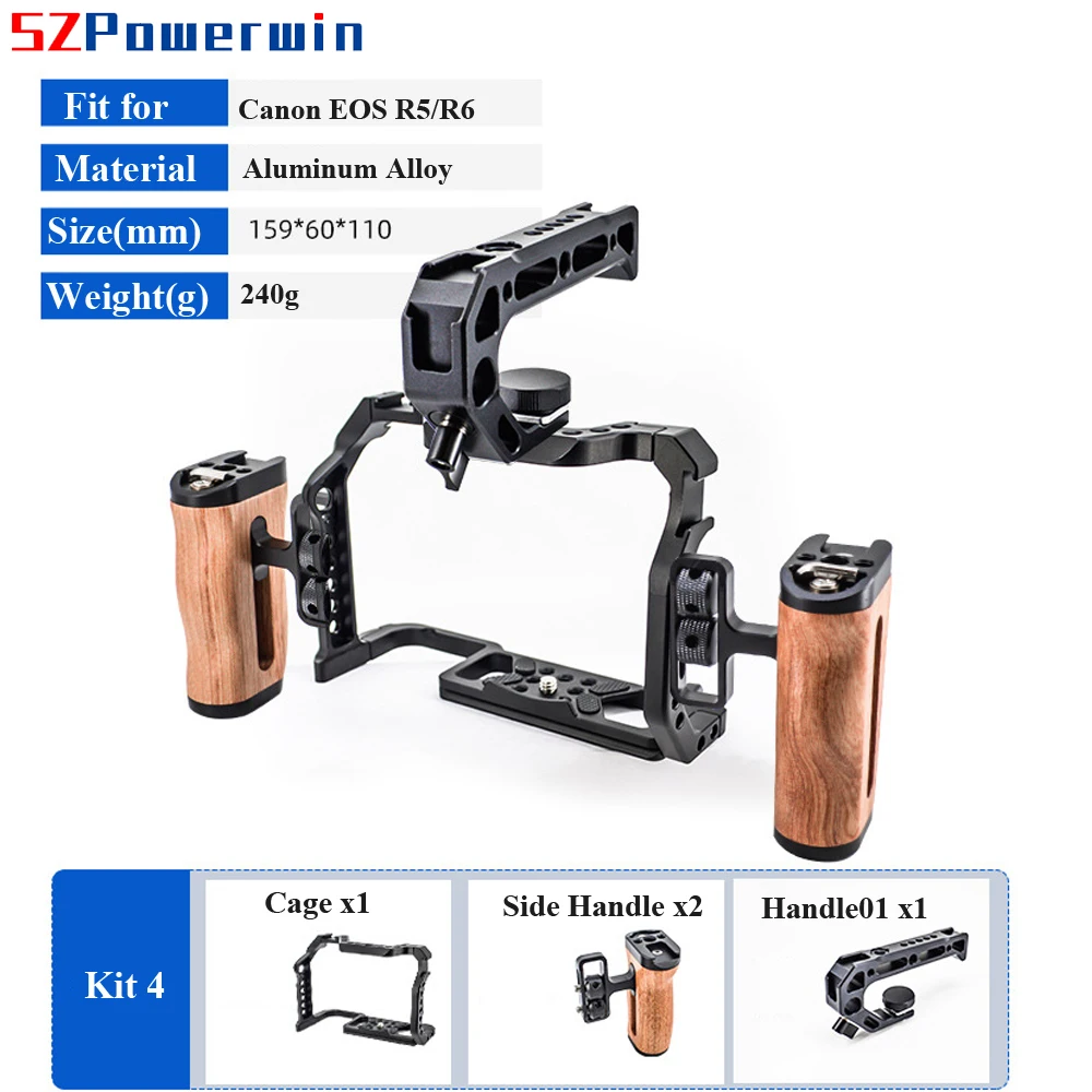Camera Cage Rig - Powerwin For Canon EOS R5 R6