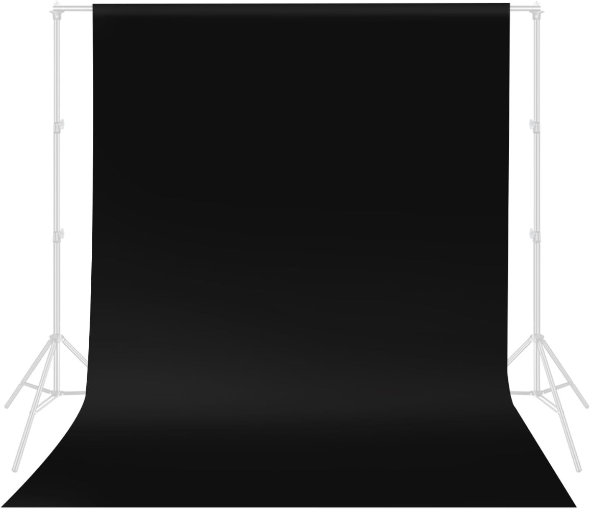 Photography Backdrop Muslin - Black Background for Photography Pure Black