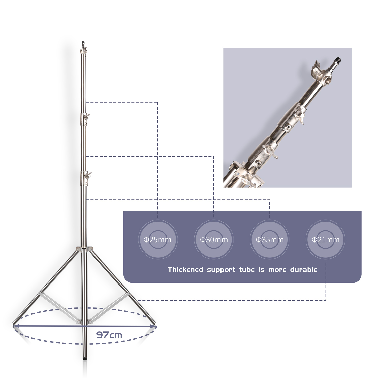 SH 2.8M Stainless Steel Light  - Photography Gear recension och pris