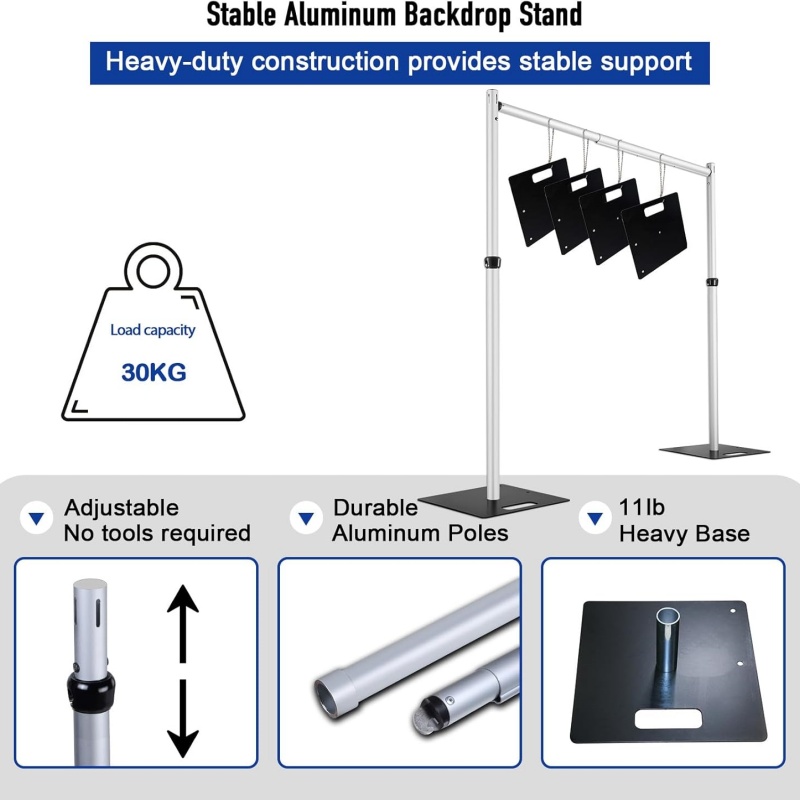 Double-Crossbar Backdrop Backg - Photography Backdrop Muslin recension och pris
