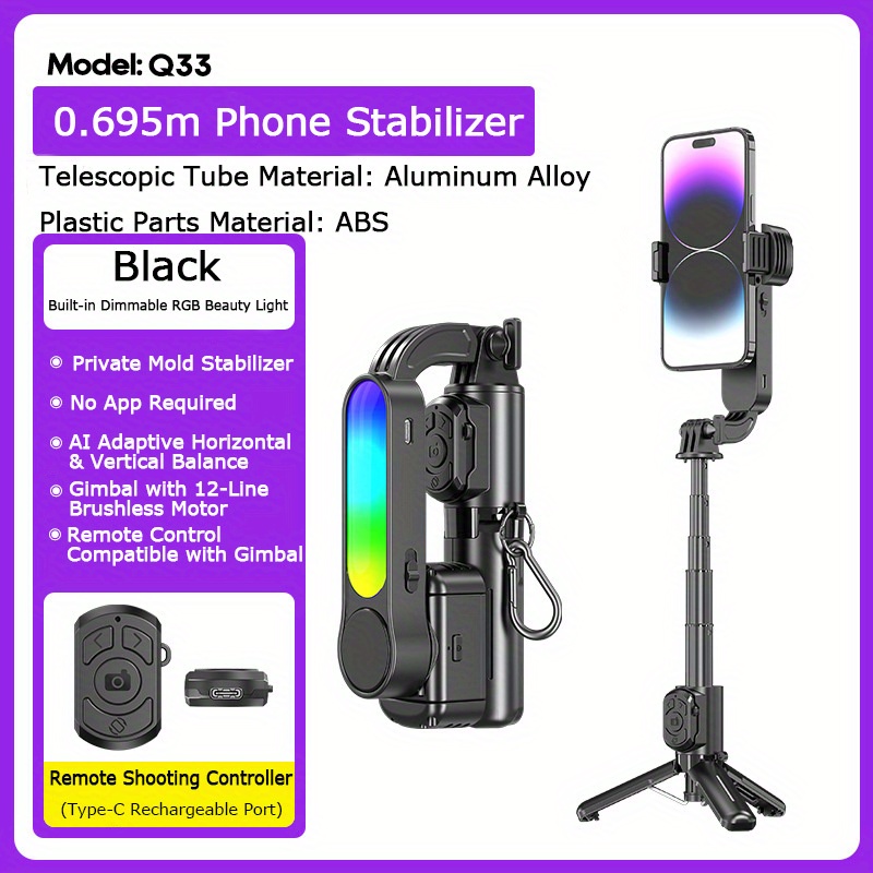 Q33 Smart Stabilizer Phone Sel - Photography Basics recension och pris
