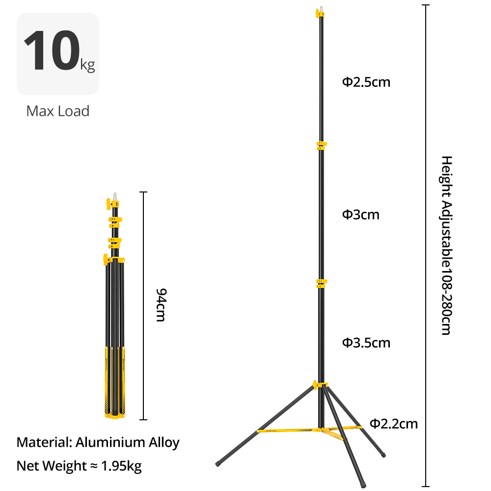 AMBITFUL GM280Y 280cm Professi - Photography Basics recension och pris