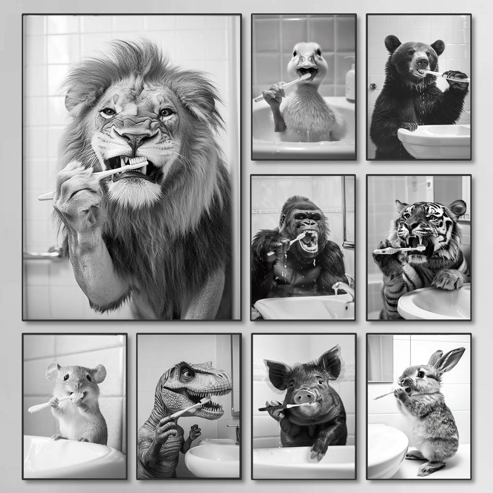 Black White Funny Bathroom Bru - Photography Angle recension och pris