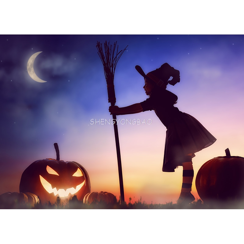 Halloween Backdrop Pumpkin Lan - Photography Backdrop Muslin recension och pris