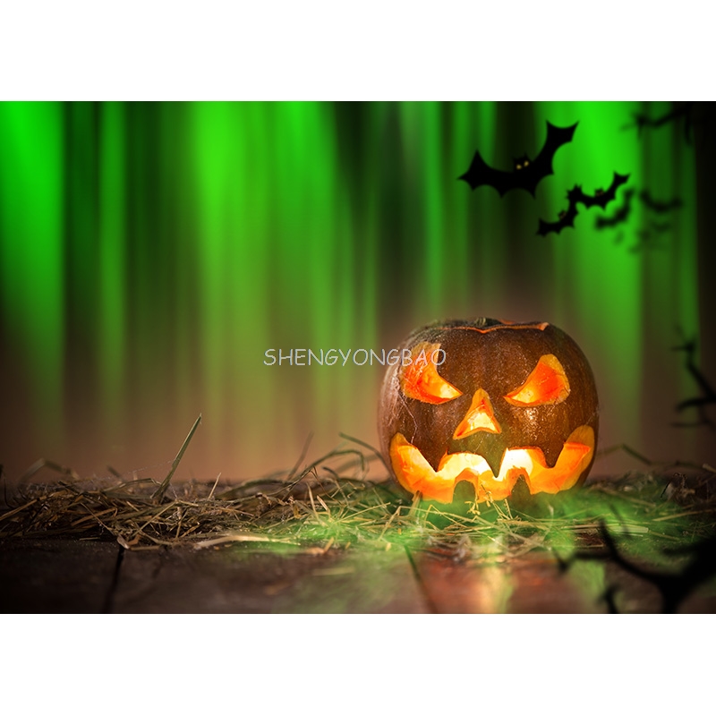 Halloween Backdrop Pumpkin Lan - Photography Backdrop Muslin recension och pris