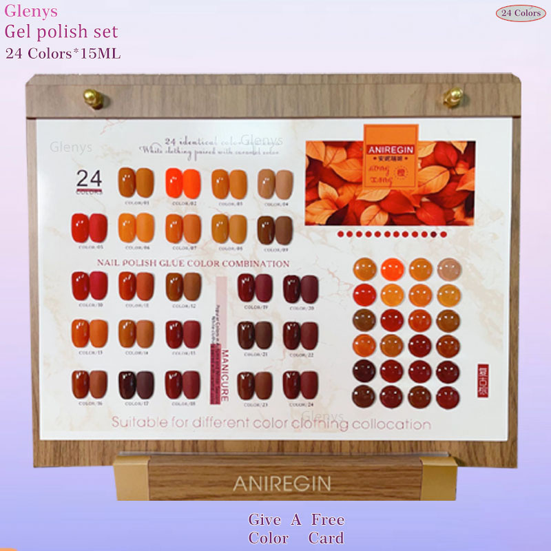 Vintage Brown 24 Color Nail Po - Color Checker Card recension och pris