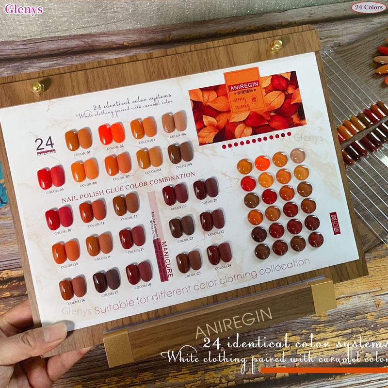 Vintage Brown 24 Color Nail Po - Color Checker Card recension och pris