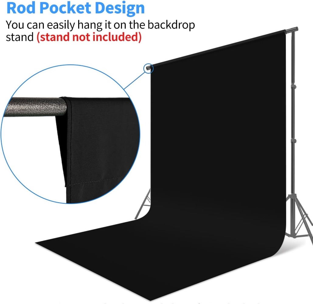 Black Background for Photograp - Photography Backdrop Muslin recension och pris