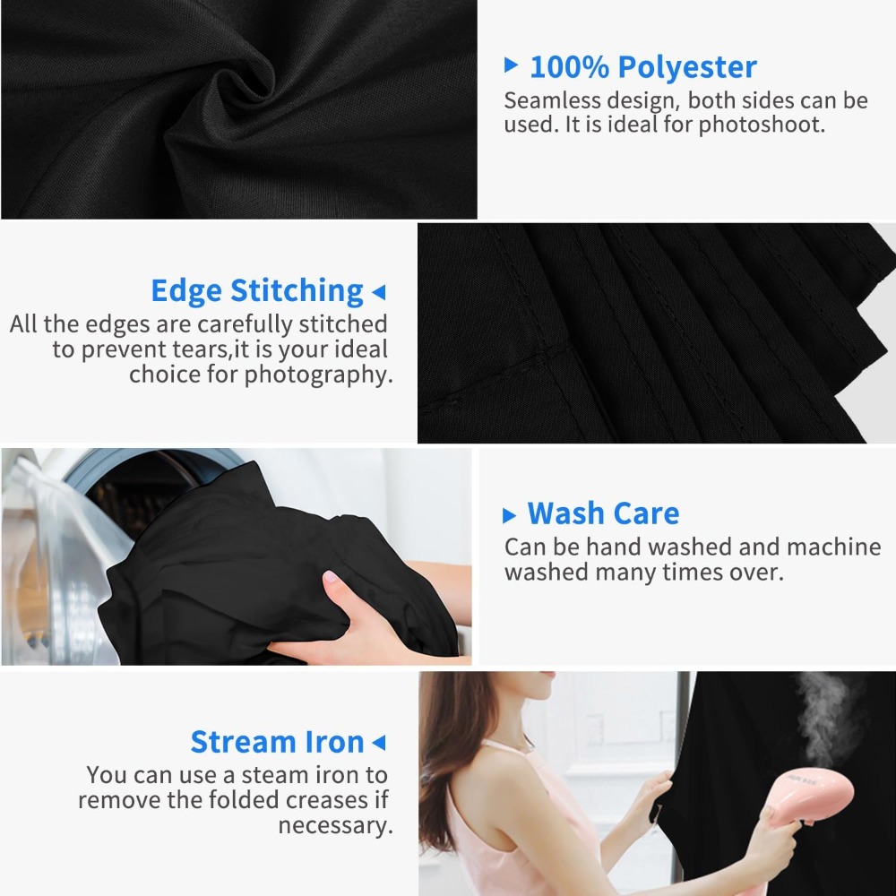 Black Background for Photograp - Photography Backdrop Muslin recension och pris