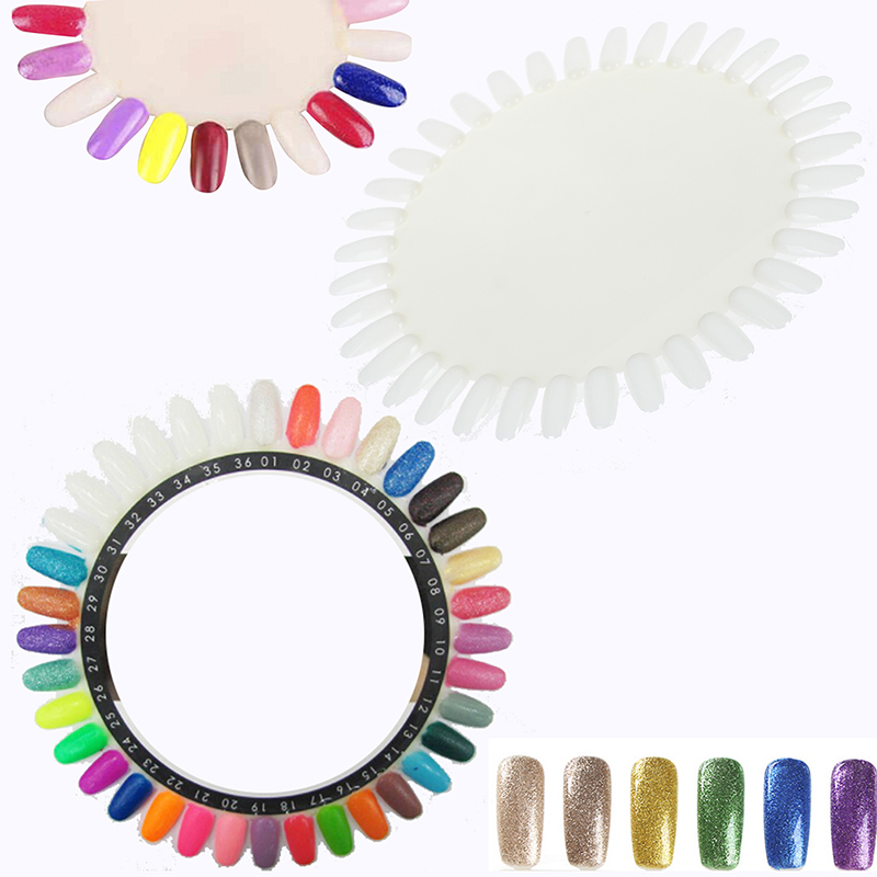 36 Colors Round Nail Polish Ge - Color Checker Card recension och pris