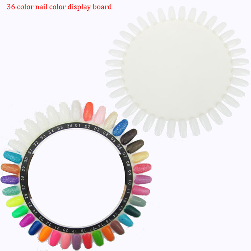 36 Colors Round Nail Polish Ge - Color Checker Card recension och pris
