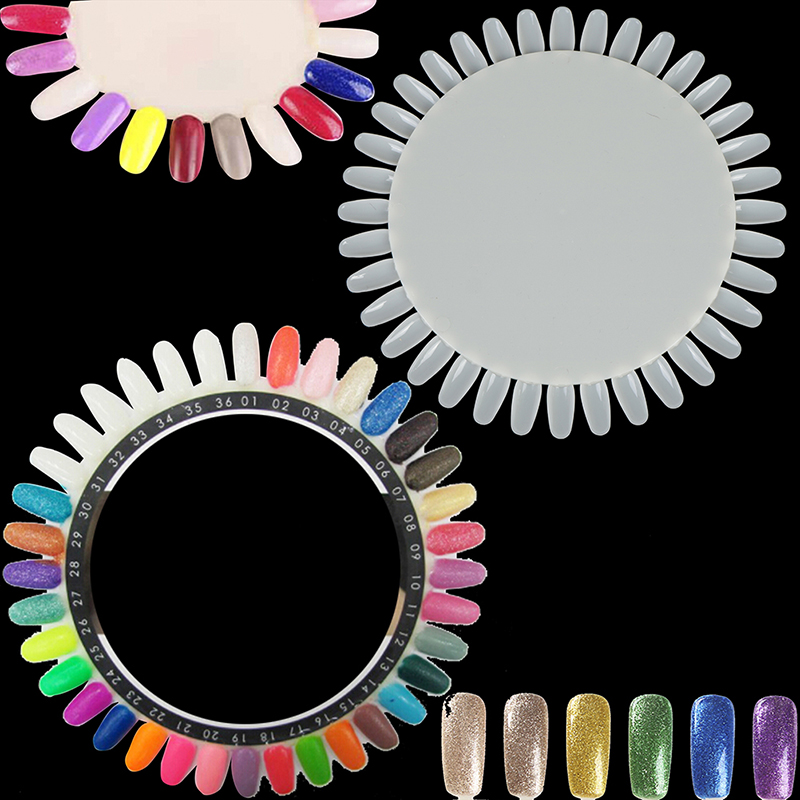 36 Colors Round Nail Polish Ge - Color Checker Card recension och pris